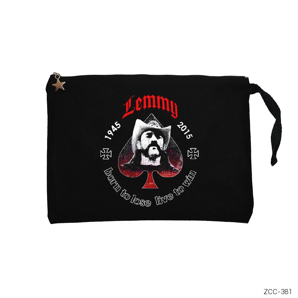 Lemmy Siyah Clutch Astarlı Cüzdan / El Çantası
