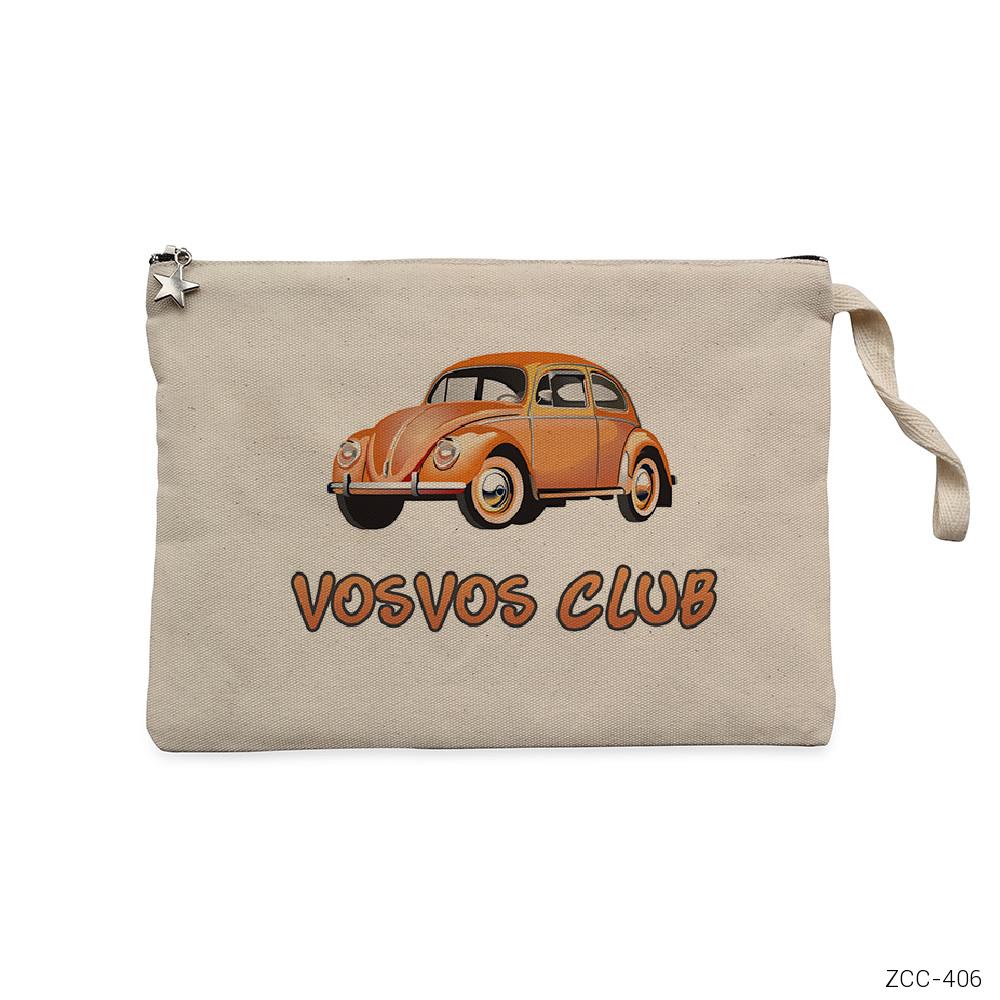 Vosvos Club Krem Clutch Astarlı Cüzdan / El Çantası