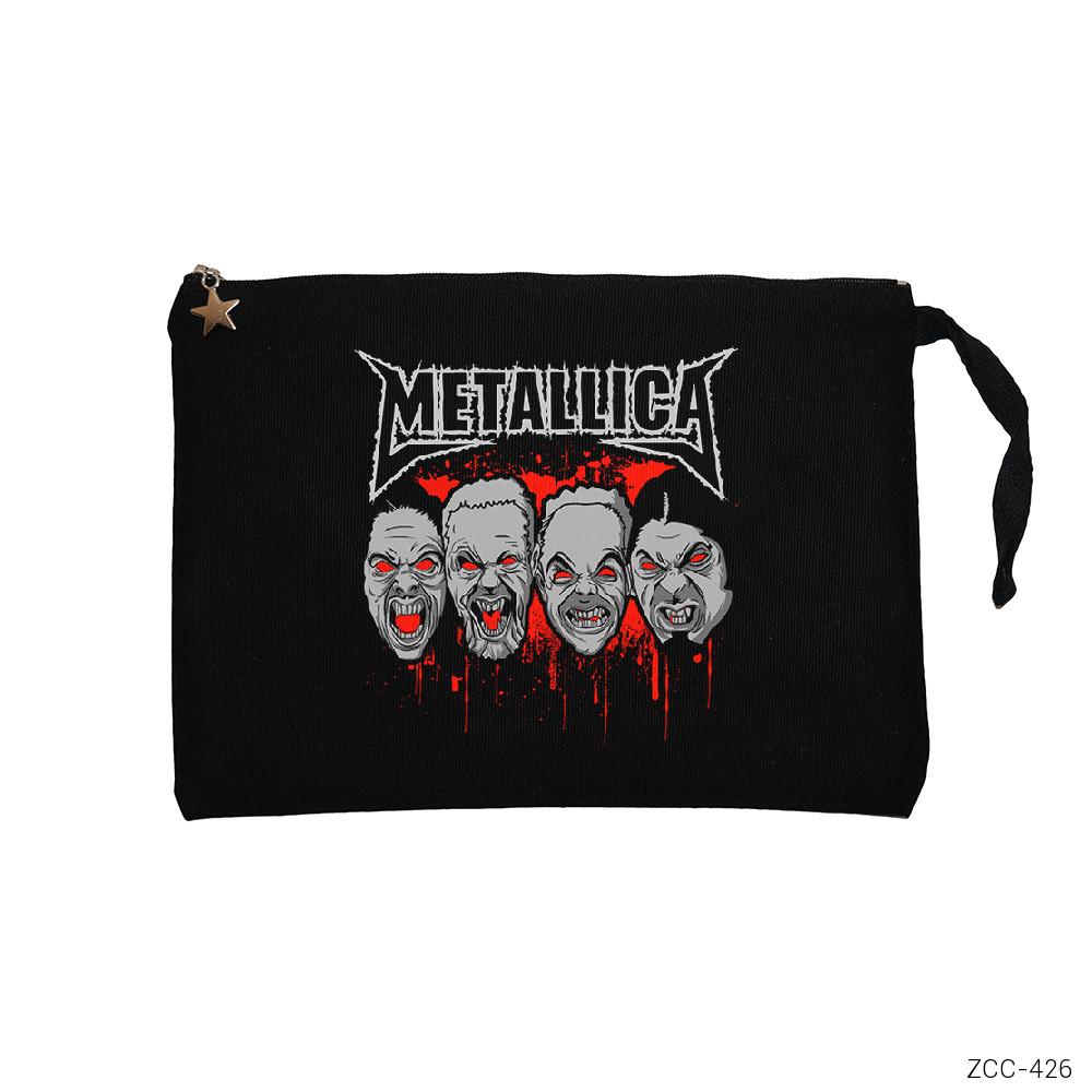 Metallica Group Bloody Siyah Clutch Astarlı Cüzdan / El Çantası