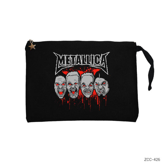 Metallica Group Bloody Siyah Clutch Astarlı Cüzdan / El Çantası
