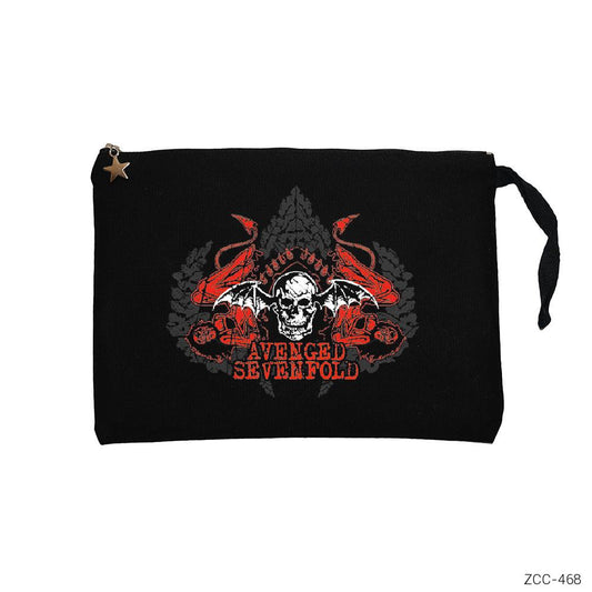 Avenged Sevenfold Red Siyah Clutch Astarlı Cüzdan / El Çantası