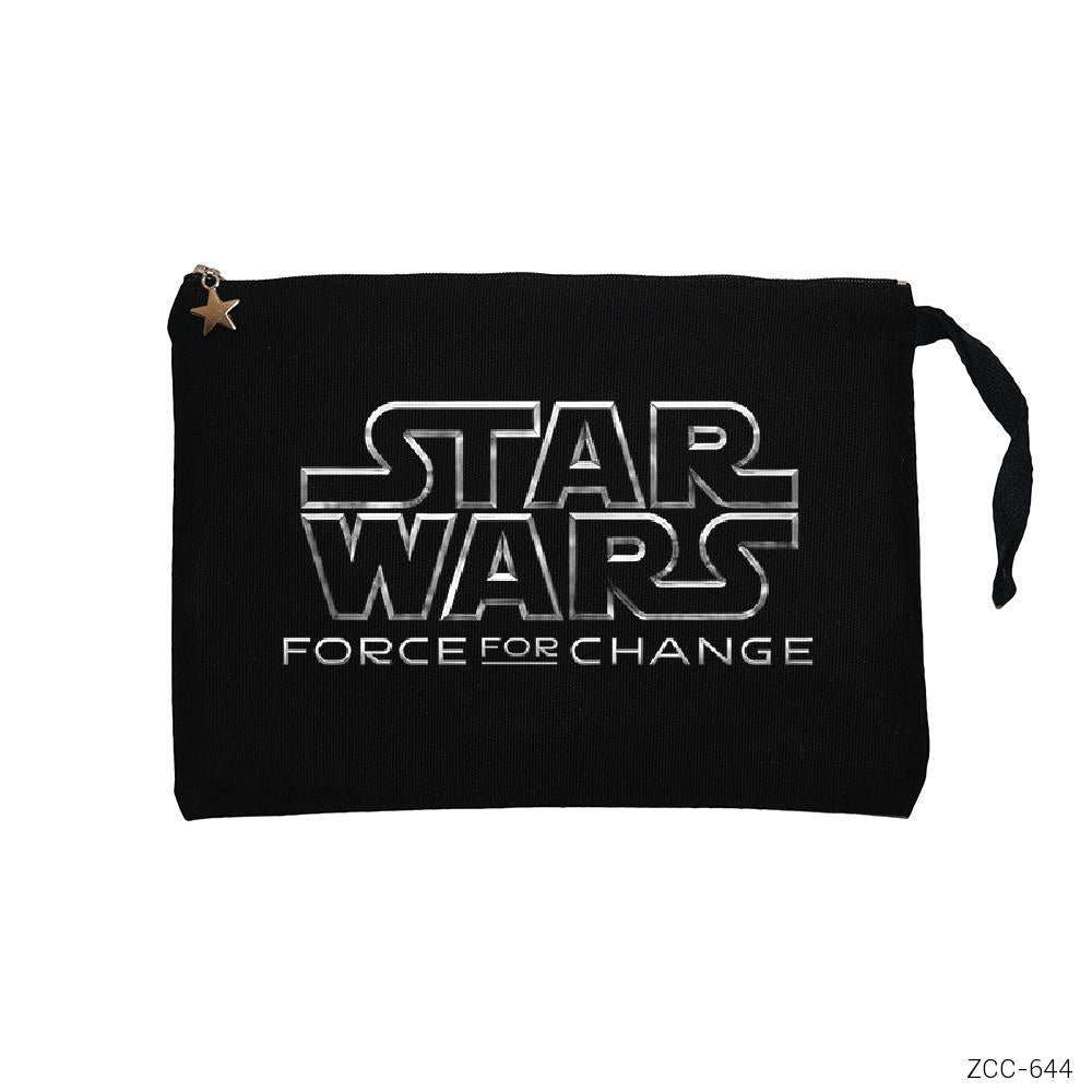 Star Wars Force For Change Siyah Clutch Astarlı Cüzdan / El Çantası