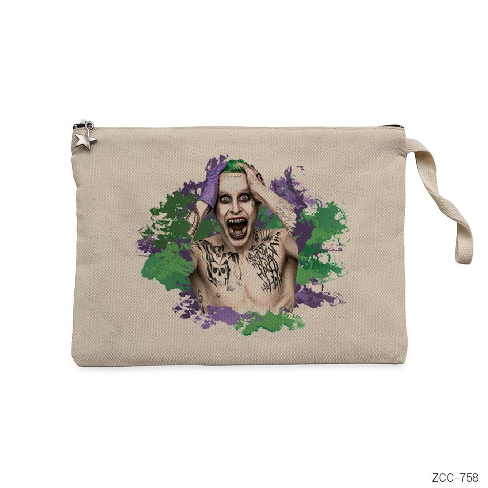 Suicide Squad Joker Krem Clutch Astarlı Cüzdan / El Çantası