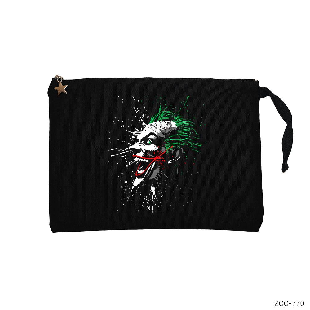 Joker Splash Siyah Clutch Astarlı Cüzdan / El Çantası