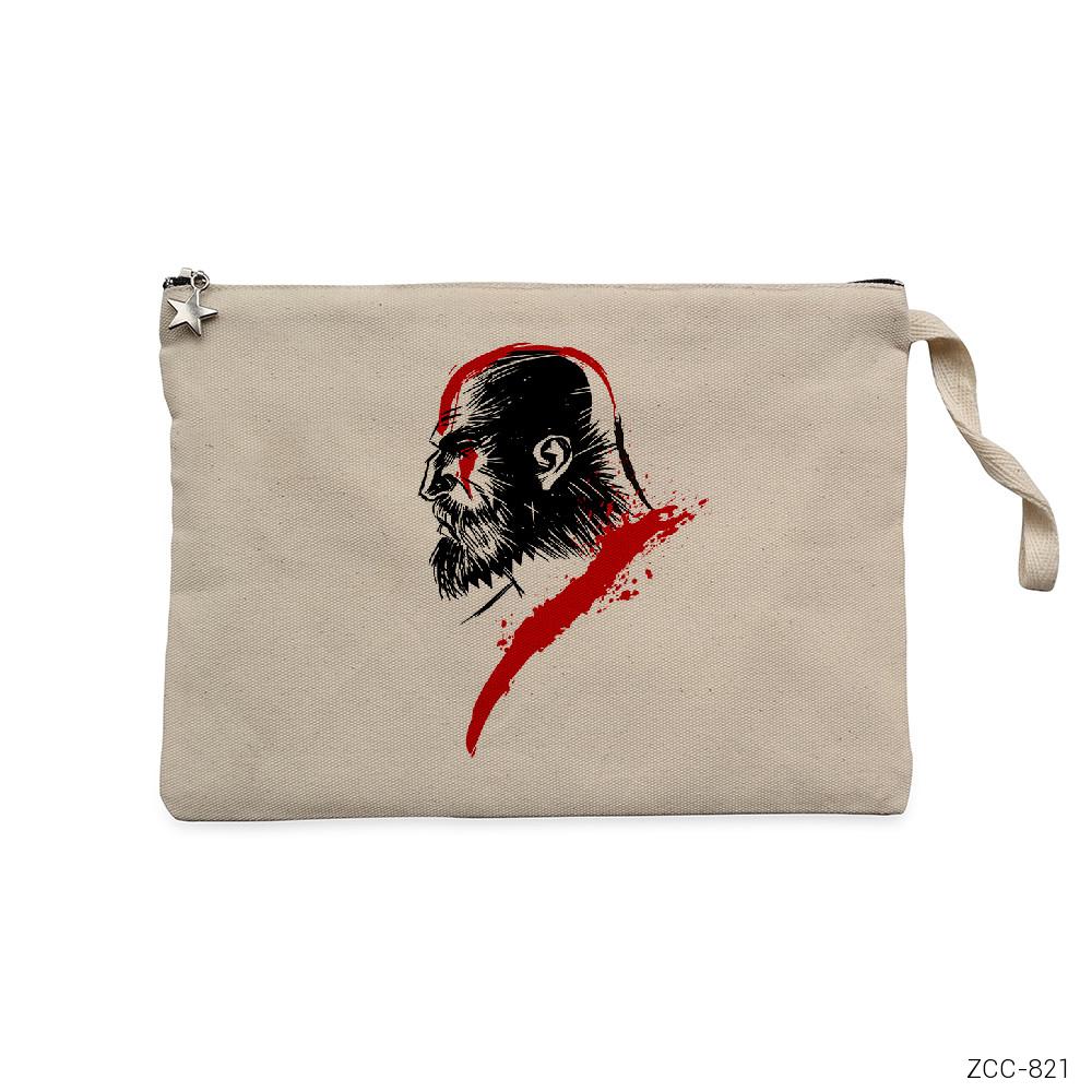 God of War Silhouette Krem Clutch Astarlı Cüzdan / El Çantası