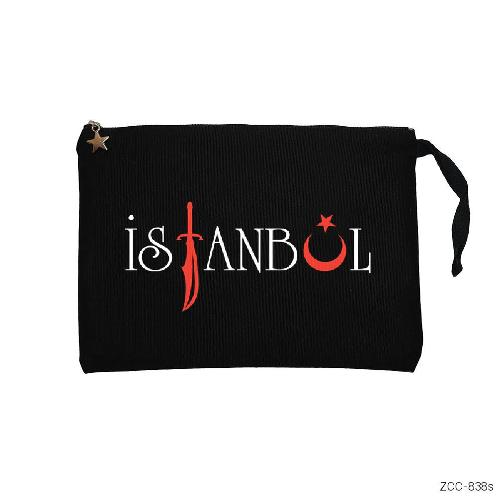 İstanbul Osmanlı Kılıç Siyah Clutch Astarlı Cüzdan / El Çantası