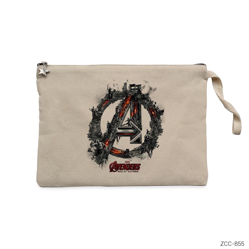 Avengers Dark City Krem Clutch Astarlı Cüzdan / El Çantası