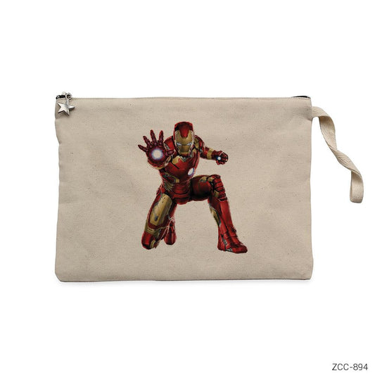 Iron Man Age of Ultron Krem Clutch Astarlı Cüzdan / El Çantası