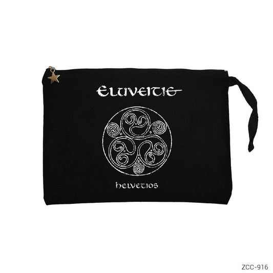 Eluveitie Helvetios Siyah Clutch Astarlı Cüzdan / El Çantası