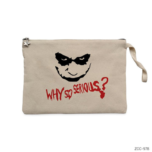 Joker Why so Serious Krem Clutch Astarlı Cüzdan / El Çantası