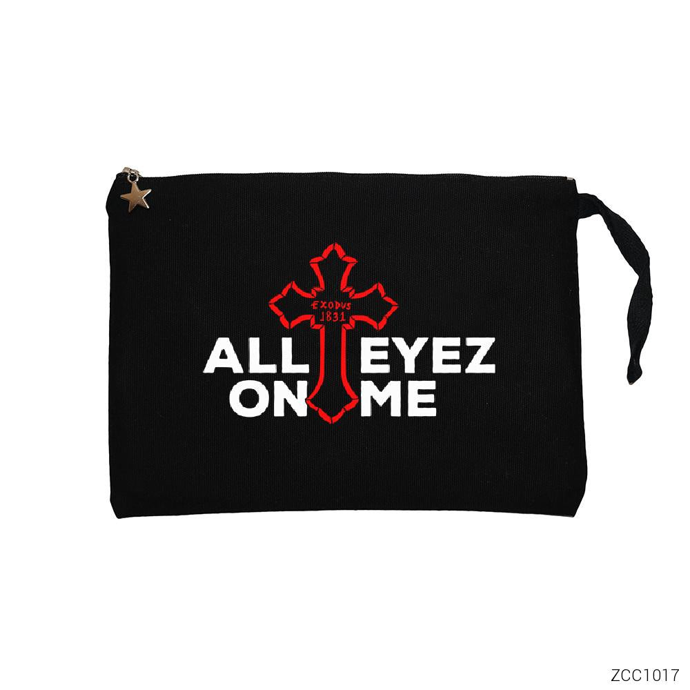 Tupac Shakur All Eyez on Me Siyah Clutch Astarlı Cüzdan / El Çantası