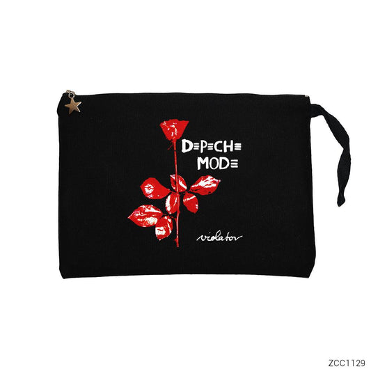 Depeche Mode Siyah Clutch Astarlı Cüzdan / El Çantası