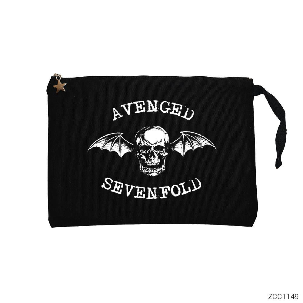 Avenged Sevenfold Classic Siyah Clutch Astarlı Cüzdan / El Çantası