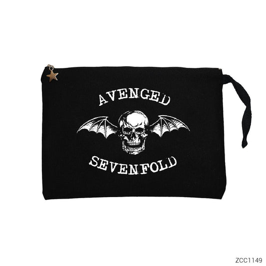 Avenged Sevenfold Classic Siyah Clutch Astarlı Cüzdan / El Çantası