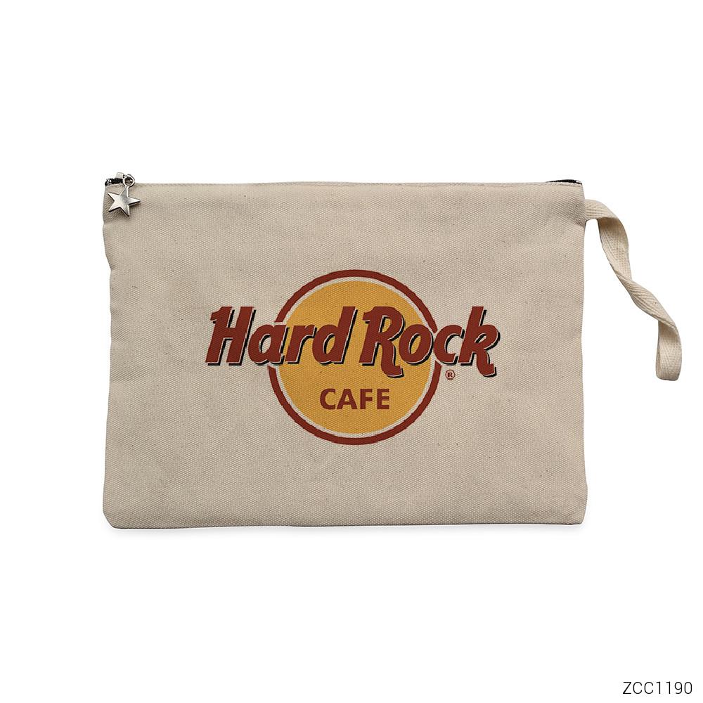 Hard Rock Cafe Krem Clutch Astarlı Cüzdan / El Çantası