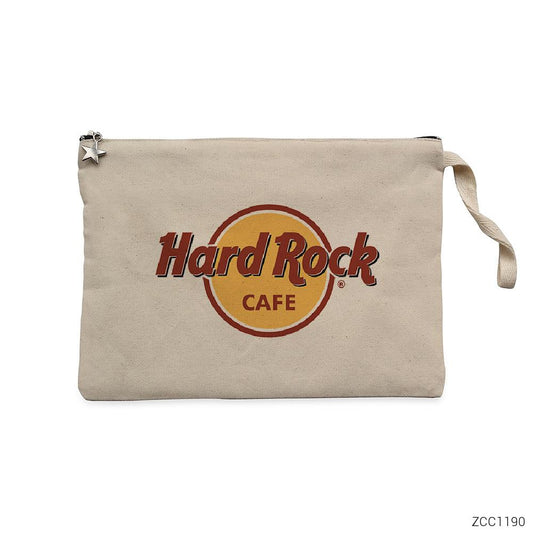 Hard Rock Cafe Krem Clutch Astarlı Cüzdan / El Çantası