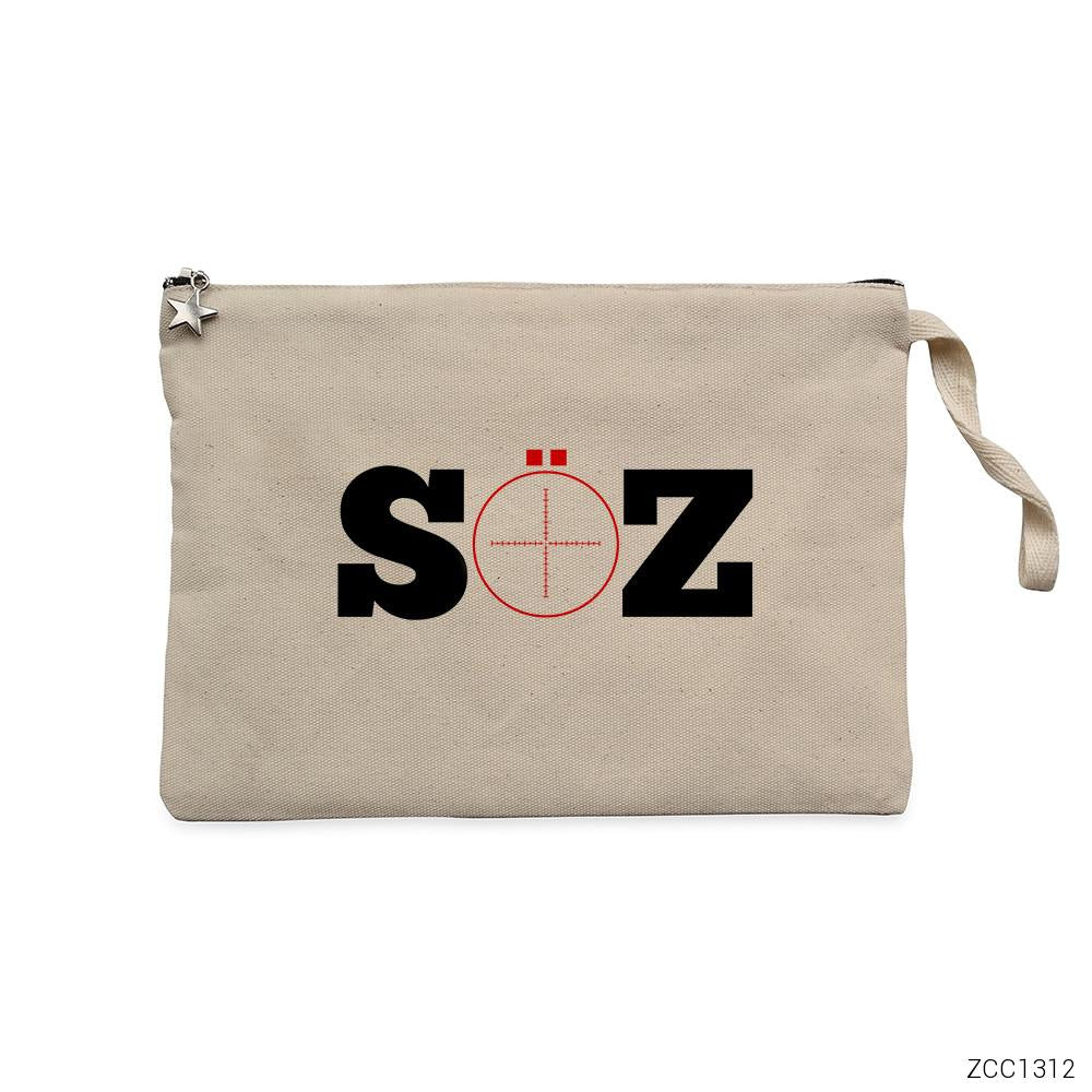 Söz Dizisi Logo 2 Krem Clutch Astarlı Cüzdan / El Çantası