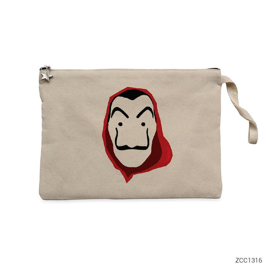 La Casa De Papel Classic Krem Clutch Astarlı Cüzdan / El Çantası