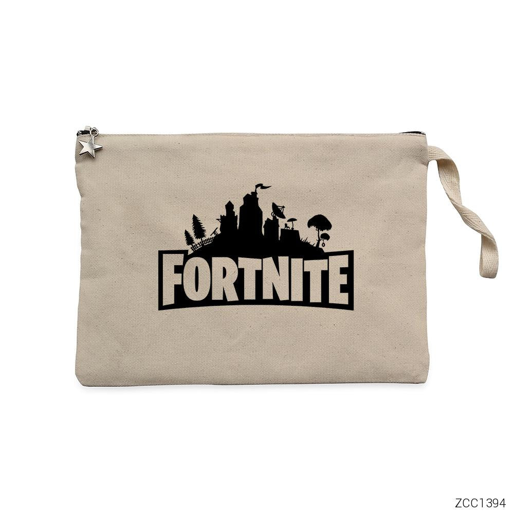 Fortnite Logo 1 Krem Clutch Astarlı Cüzdan / El Çantası