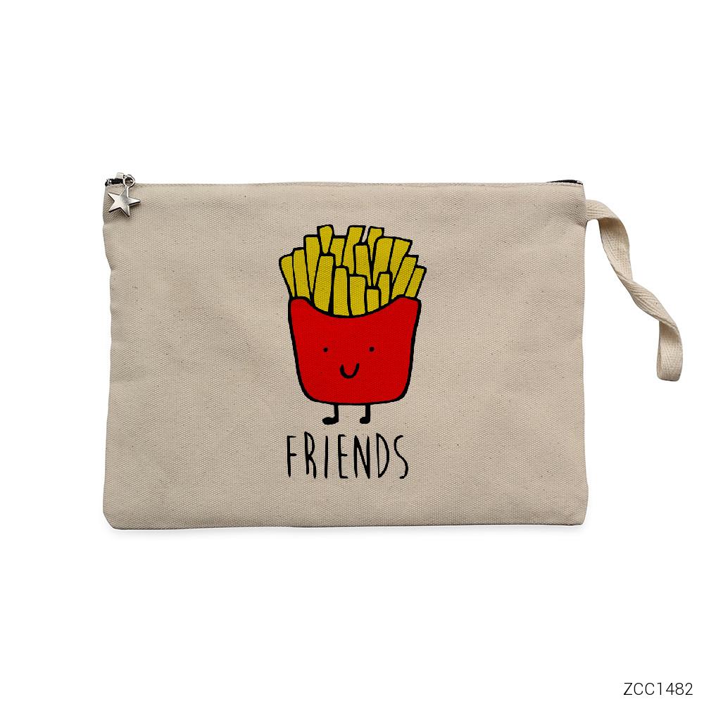 BFF Friends Krem Clutch Astarlı Cüzdan / El Çantası