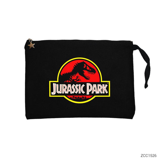 Jurassic Park Classic Siyah Clutch Astarlı Cüzdan / El Çantası