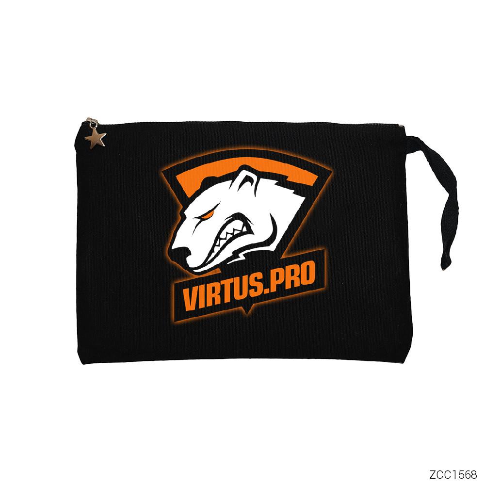 CSGO Virtus Pro Siyah Clutch Astarlı Cüzdan / El Çantası