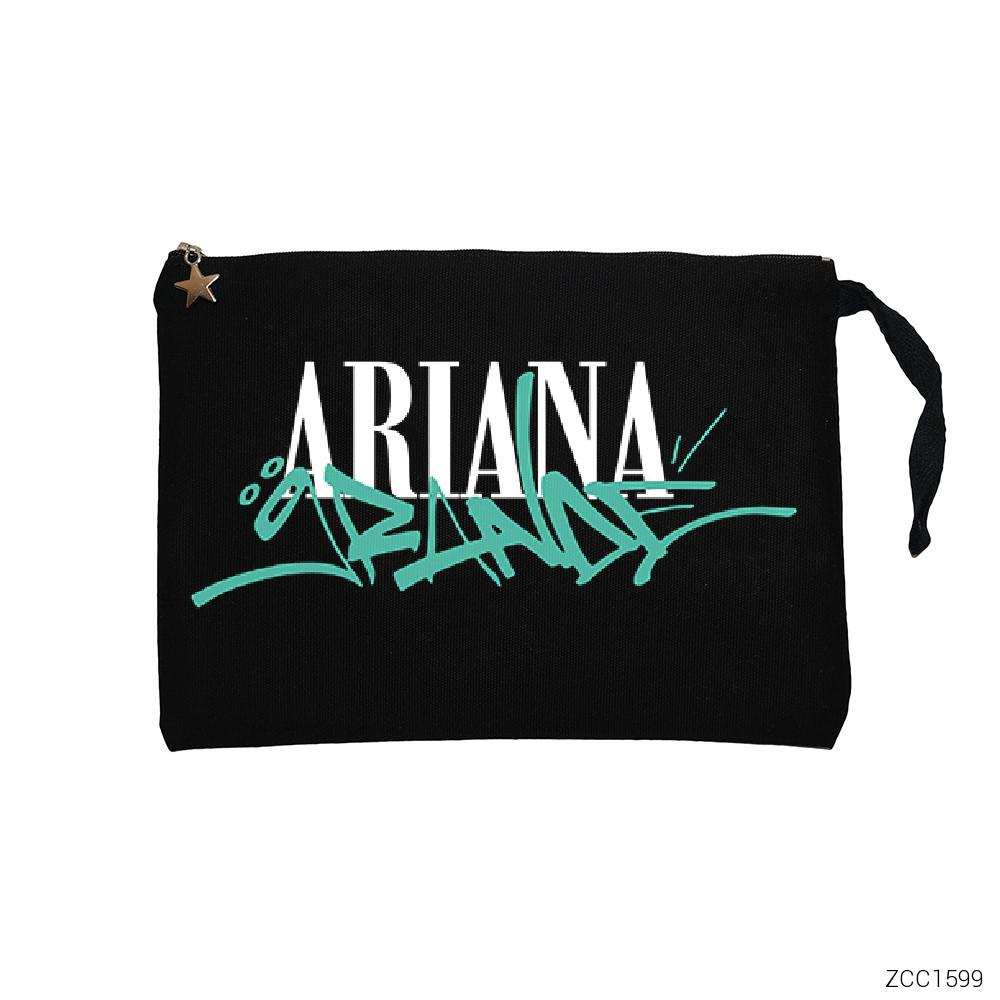 Ariana Grande Siyah Clutch Astarlı Cüzdan / El Çantası