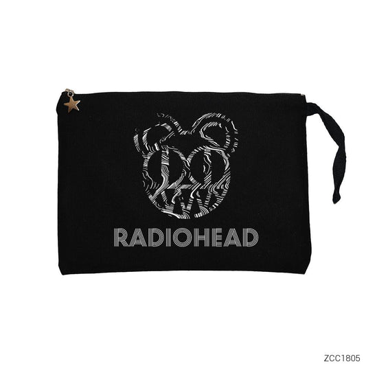 Radiohead Wave Siyah Clutch Astarlı Cüzdan / El Çantası