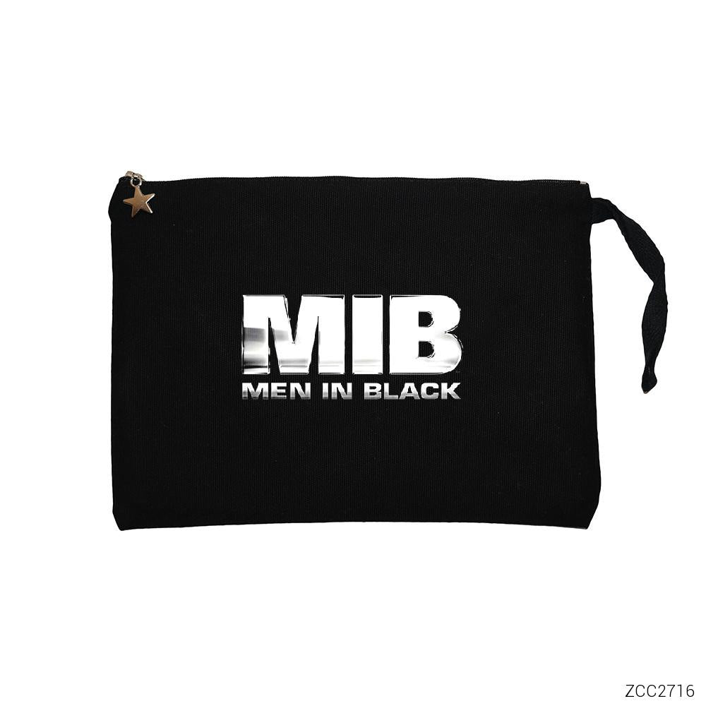 Men in Black Logo - 2 Siyah Clutch Astarlı Cüzdan / El Çantası