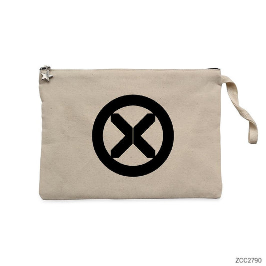 X-men Logo Krem Clutch Astarlı Cüzdan / El Çantası