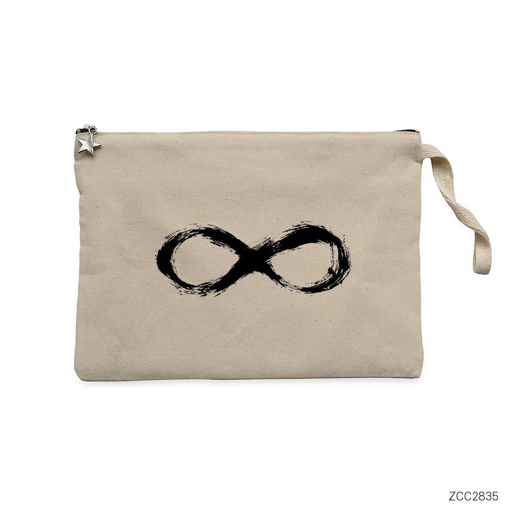 Infinity Krem Clutch Astarlı Cüzdan / El Çantası