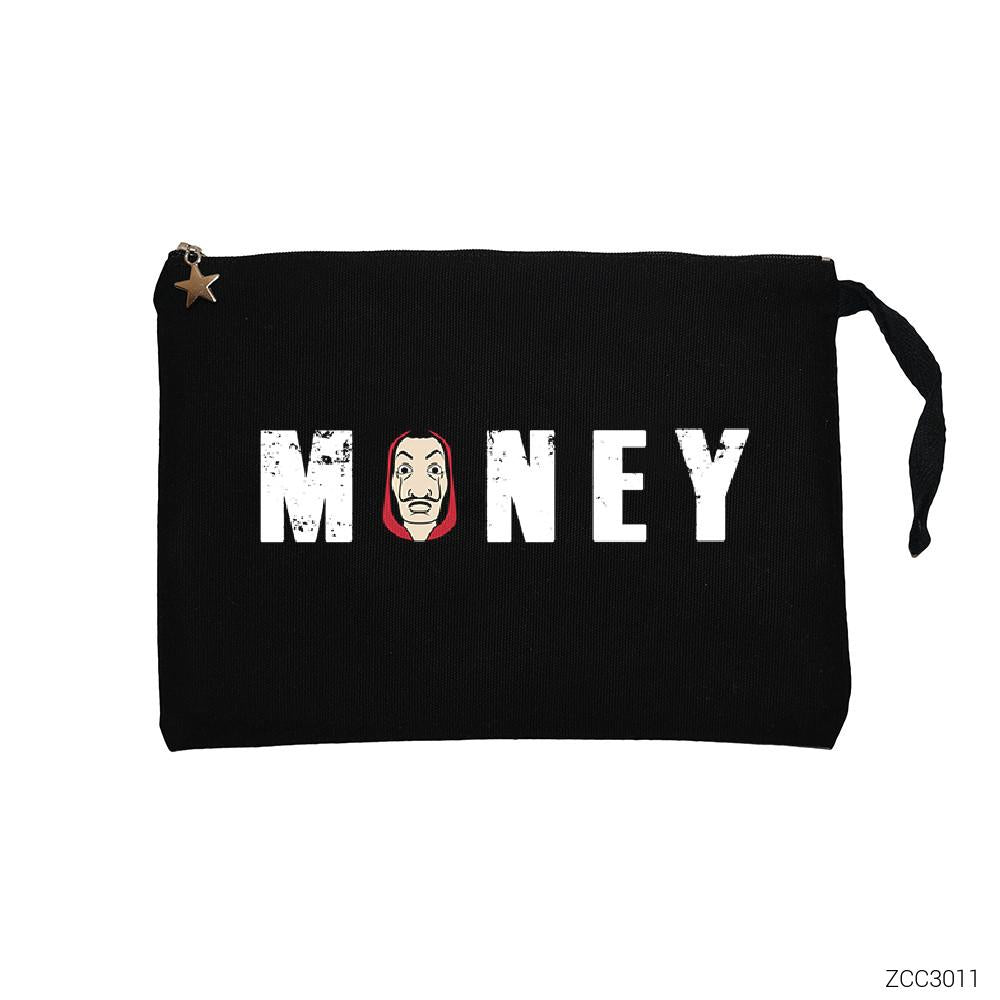 La Casa de Papel Money Siyah Clutch Astarlı Cüzdan / El Çantası