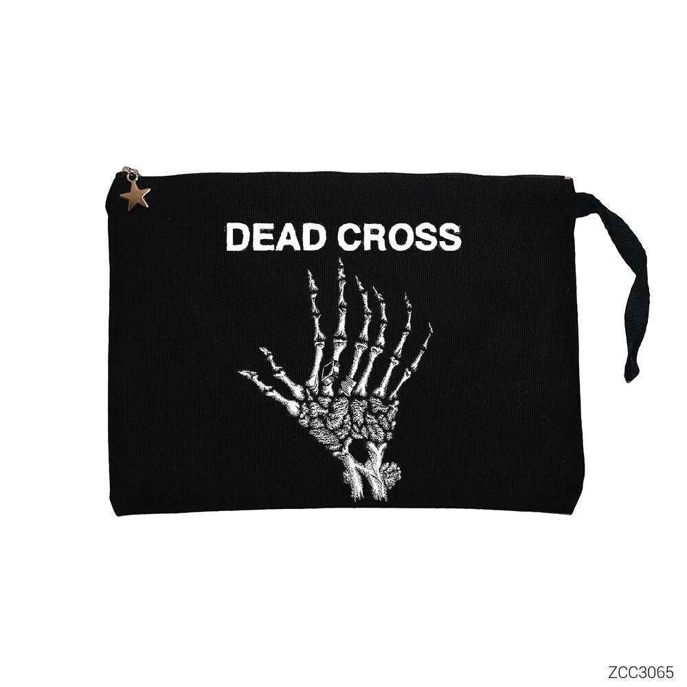 Dead Cross Siyah Clutch Astarlı Cüzdan / El Çantası