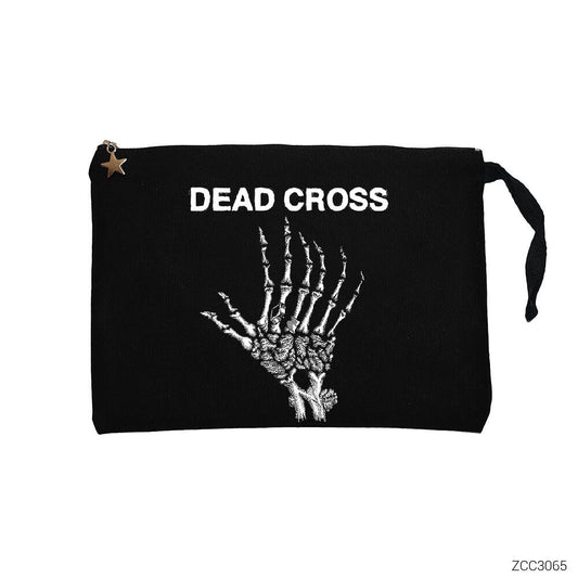Dead Cross Siyah Clutch Astarlı Cüzdan / El Çantası
