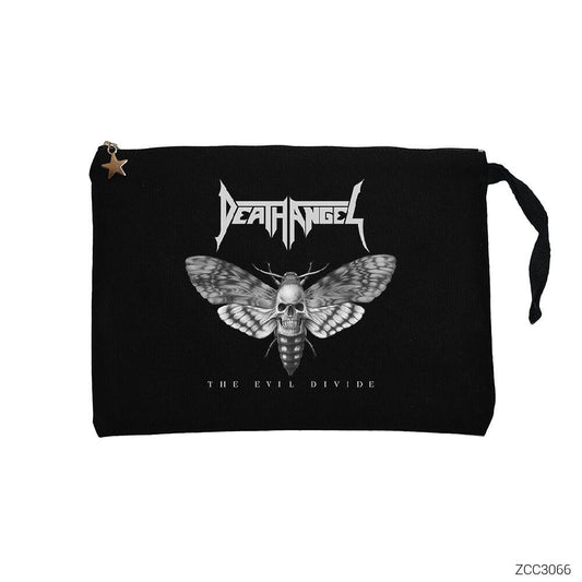 Death Angel The Evil Divide Siyah Clutch Astarlı Cüzdan / El Çantası