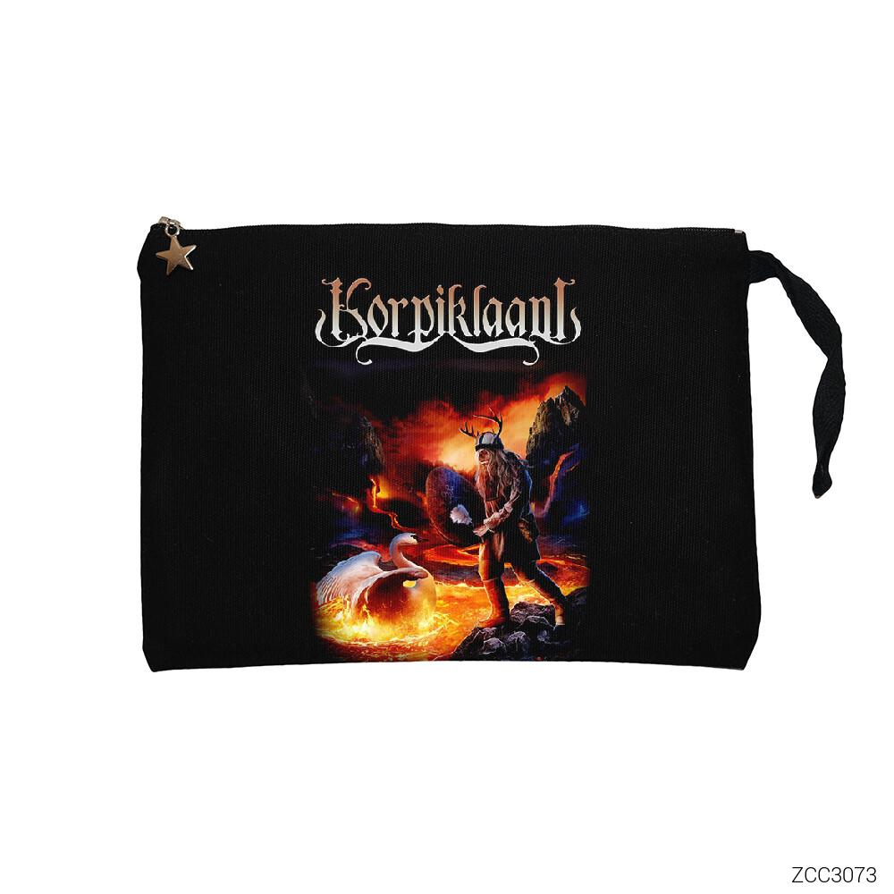 Korpikland Manala Siyah Clutch Astarlı Cüzdan / El Çantası