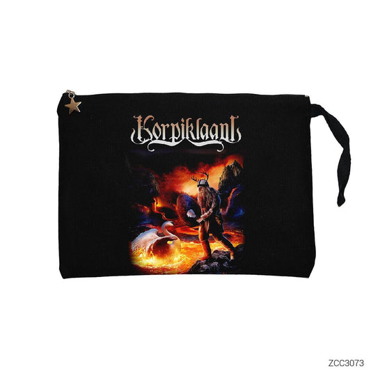 Korpikland Manala Siyah Clutch Astarlı Cüzdan / El Çantası