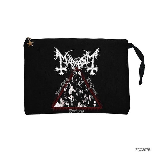 Mayhem from Chaos Siyah Clutch Astarlı Cüzdan / El Çantası
