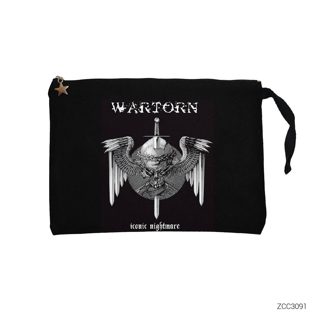 War Torn Iconic Nightmare Siyah Clutch Astarlı Cüzdan / El Çantası