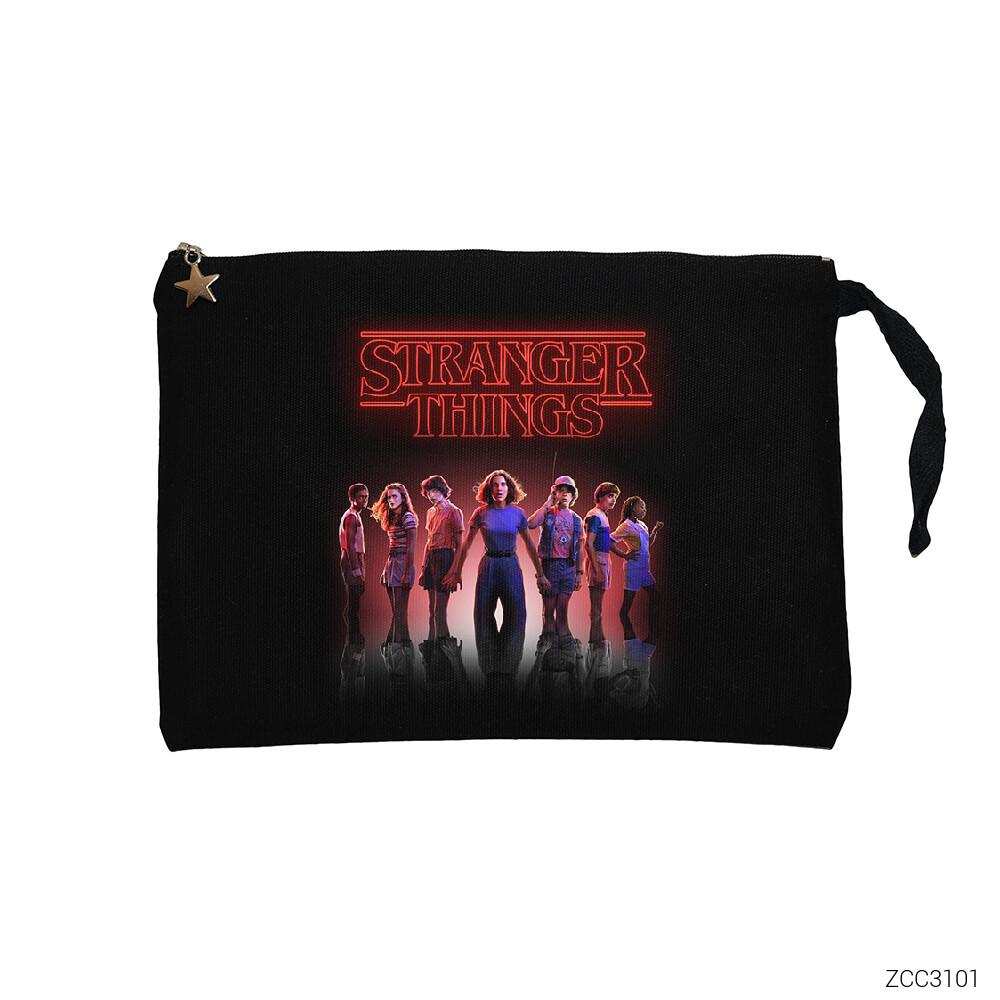 Stranger Things The New Siyah Clutch Astarlı Cüzdan / El Çantası