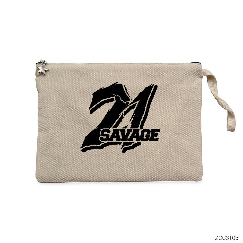 21 Savage Krem Clutch Astarlı Cüzdan / El Çantası