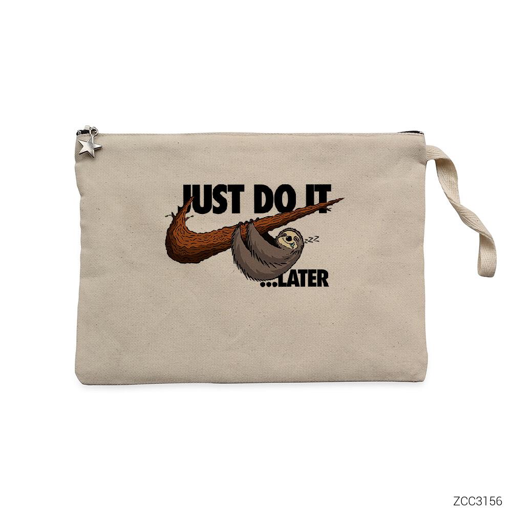 Just Do It Later Krem Clutch Astarlı Cüzdan / El Çantası