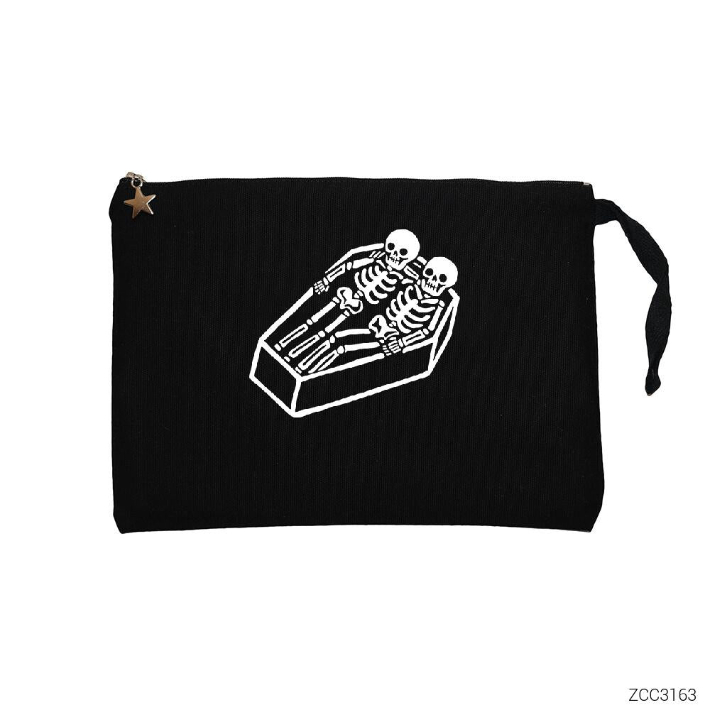 Sonsuza Kadar Beraber Siyah Clutch Astarlı Cüzdan / El Çantası