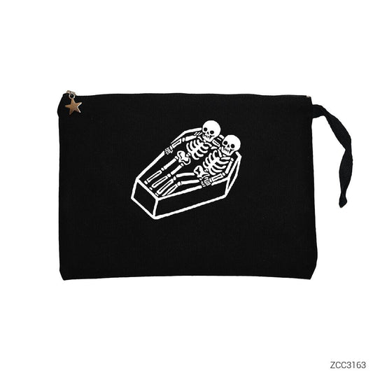 Sonsuza Kadar Beraber Siyah Clutch Astarlı Cüzdan / El Çantası