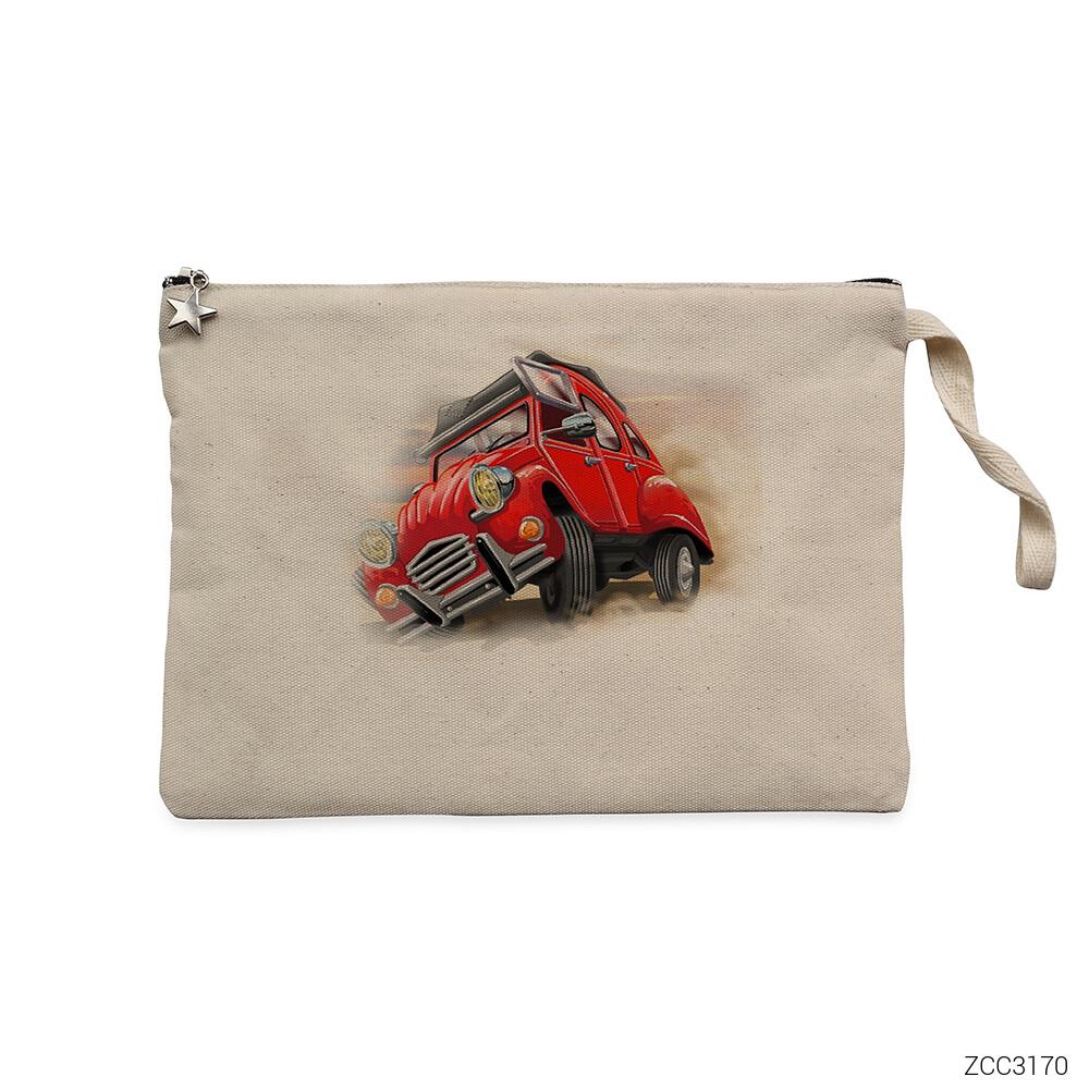 Citroen Chile Krem Clutch Astarlı Cüzdan / El Çantası