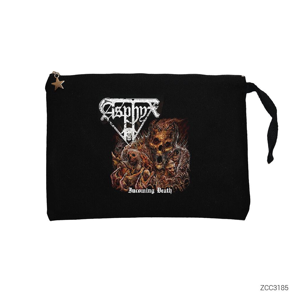 Asphyx Siyah Clutch Astarlı Cüzdan / El Çantası