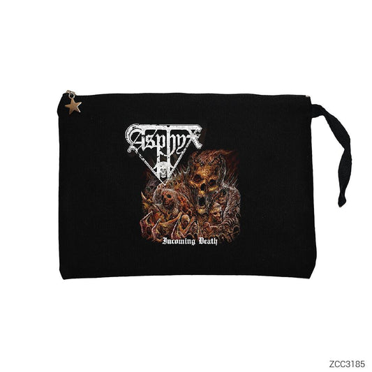 Asphyx Siyah Clutch Astarlı Cüzdan / El Çantası