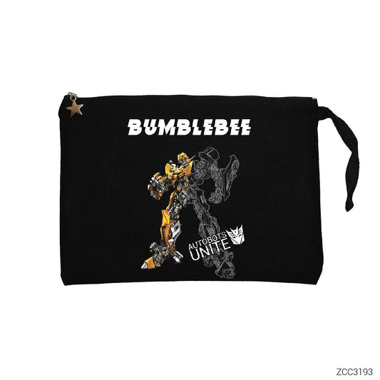 Bumble Bee Siyah Clutch Astarlı Cüzdan / El Çantası