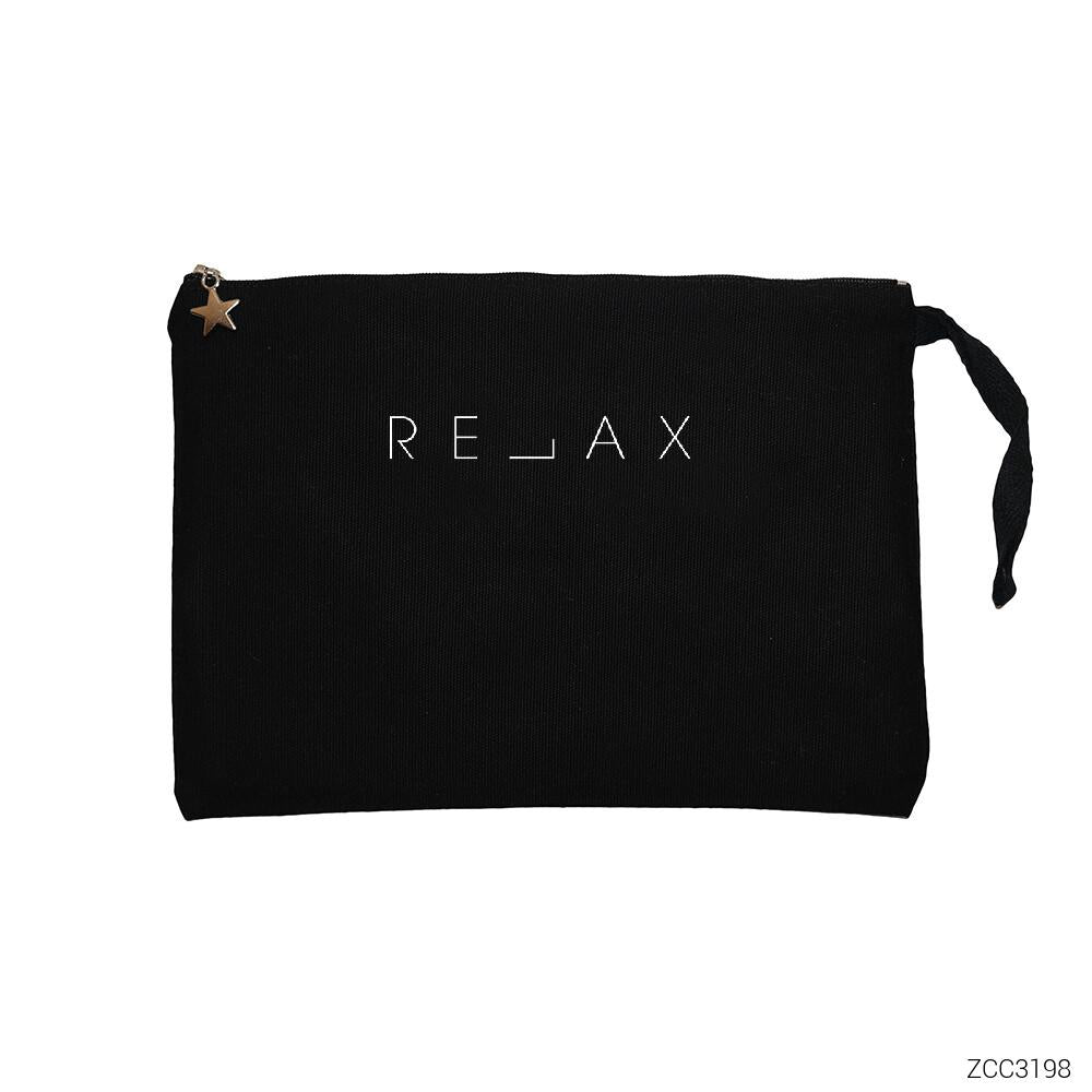 Relax Siyah Clutch Astarlı Cüzdan / El Çantası