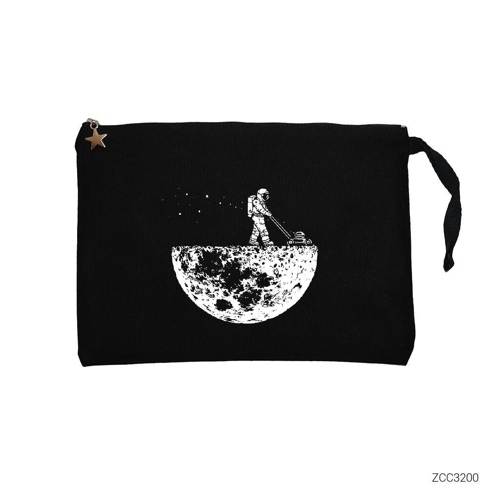 Moon Life Siyah Clutch Astarlı Cüzdan / El Çantası
